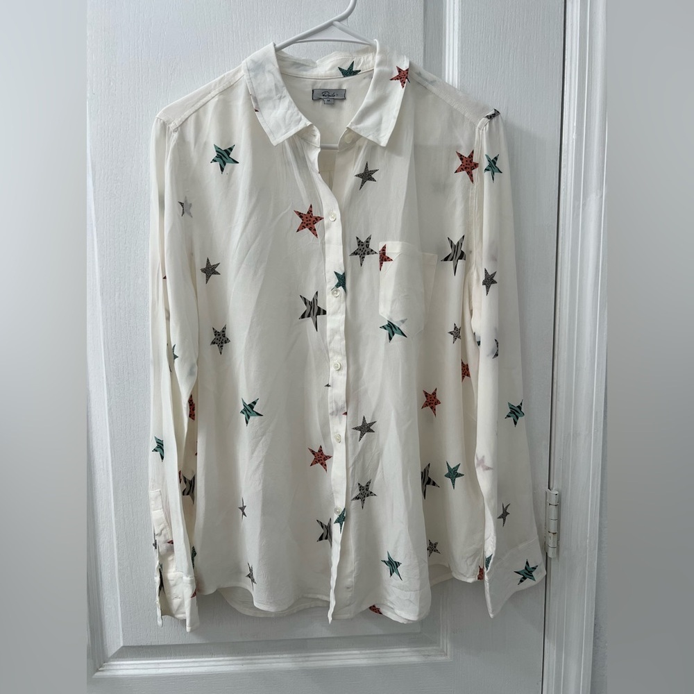 Rails Multicolor Star Print Button Down Shirt - image 6